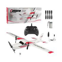 Avião RC Infantil 2.4G 2CH Controle Remoto Caça De Espuma EPP RTF Cessna 182 Planador Brinquedo