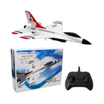 Avião RC Infantil Fx623 F16 Fighter 2.4G Planador De Espuma De Dois Canais Com Controle Remoto