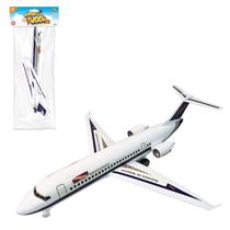 Avião Super Voo com Luz e Som 6 Pçs 38cm