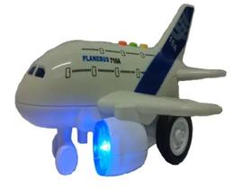 Avião Viagem Brinquedo Realista Com Som E Luzes Bbr Toys