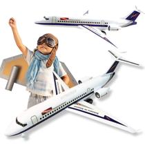 Aviãozinho Brinquedo 38cm Fricção Efeito Sonoro Avião E Luz Grande Diversão Garantida - ENVIO IMEDIATO