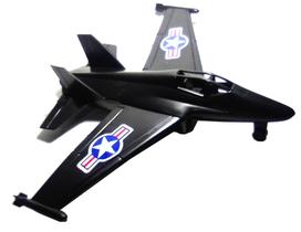 Aviãozinho de Brinquedo Caça de Combate Avião de Guerra Jato Preto - APAS