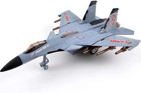 Aviões modelo de avião de brinquedo Alloy Pull Back Fighter para meninos com luzes piscando, som de jato real (cinza)