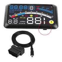 Aviso de velocidade do display Head Up do HUD Qiilu 5.5 HD OBD2 do carro