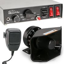 Aviso: Sirene de emergência, polícia, sistema PA, BooyU, 9 tons, 12V Aviso: Sirene de emergência, polícia, sistema PA, BooyU, 9 tons, 12V