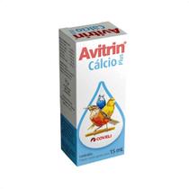 Avitrin cálcio plus 15ml coveli suplemento para aves e pássaros ornamentais