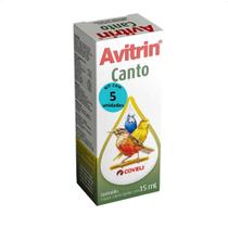 Avitrin canto 15ml coveli suplemento para aves e pássaros ornamentais kit com 5