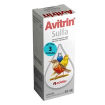 Avitrin sulfa 10ml coveli para aves ornamentais kit com 3 Avitrin sulfa 10ml coveli para aves ornamentais kit com 3