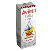 Avitrin sulfa 10ml coveli para aves ornamentais Avitrin sulfa 10ml coveli para aves ornamentais