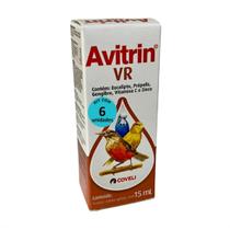 Avitrin vr 15ml coveli suplemento para pássaros e aves ornamentais kit com 6 Avitrin vr 15ml coveli suplemento para pássaros e aves ornamentais kit com 6