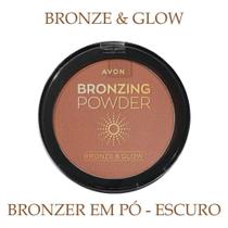 Avon Bronzer Em Pó Bronze Escuro Glow 13,5g Bronzing Powder