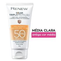 Avon Protetor Solar Facial Renew FPS50 com Cor Média Clara - 40g
