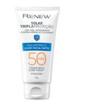 Avon renew protetor facial renew solar advance matte com ácido hialurônico fps50 50g