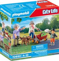Avós Playmobil com Criança - Brinquedo de Coleção
