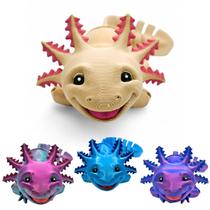 Axolote Sorridente Articulado Brinquedo Fidget Toy Sensorial Lagarto Salamandra Presente Criativo