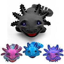Axolote Sorridente Articulado Brinquedo Fidget Toy Sensorial Lagarto Salamandra Presente Criativo