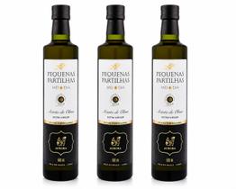 Azeite de Oliva Extra Virgem Pequenas Partilhas Chileno Aurora Vidro 500ml Kit 3 Unidades