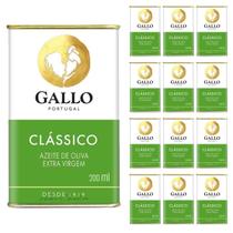 Azeite Oliva Extra Virgem Gallo Lata 200ml Kit 12 Unidades Azeite Oliva Extra Virgem Gallo Lata 200ml Kit 12 Unidades