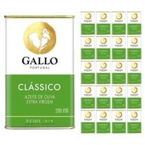 Azeite Oliva Extra Virgem Gallo Lata 200ml Kit 20 Unidades
