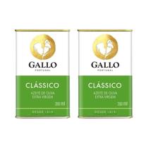 Azeite Oliva Extra Virgem Gallo Lata 200ml Kit de 2 Unidades