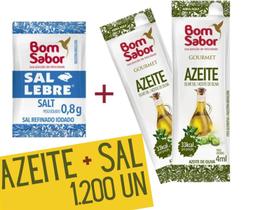 Azeite Oliva + Sal Em Sache Lebre Bom Sabor - 1.200 un