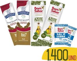 Azeite Oliva + Vinagre Castelo + Sal Lebre Bom Sabor - 1.400 un