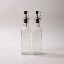 Azeiteira Vinagreira Kit 2 Peças Vidro 250ml Bico Dosador Azeiteira Vinagreira Kit 2 Peças Vidro 250ml Bico Dosador