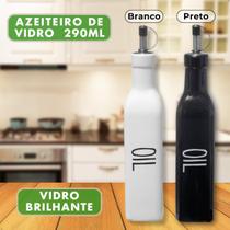 Azeiteiro de Vidro Brilhante 290ml Garrafa Bico Dosador Inox Azeiteiro de Vidro Brilhante 290ml Garrafa Bico Dosador Inox