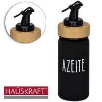 Azeiteiro De Vidro Com Bico Dosador De Bambu / Plástico Doha Hauskraft Preto 220ml