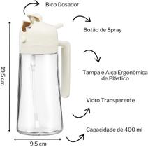 Azeiteiro Vidro Spray 500ML Galheteiro Vinagre Snel Home