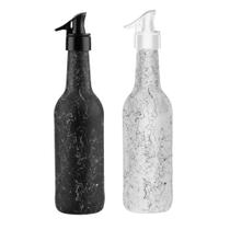Azeiteiro / vinagreiro de vidro mármore 330ml individual - porta azeite ou vinagre de cozinha