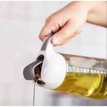 Azeiteiro / vinagreiro / porta óleo de vidro em formato de jarra 600ml branco para azeite vinagre cozinha jarrinha