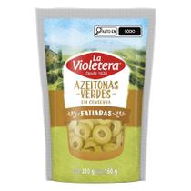 Azeitona La Violetera Verde Fatiada 160g - Embalagem com 24 Unidades Azeitona La Violetera Verde Fatiada 160g - Embalagem com 24 Unidades