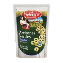 Azeitona Verde Fatiada Sachê 80g - 20 unidades - La Violetera