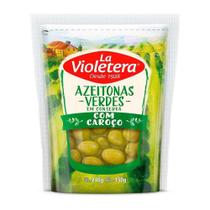 Azeitona Verde La Violetera com Caroço 150g - Embalagem com 24 Unidades