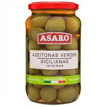 Azeitona Verde Siciliana Inteira Em Conserva Asaro 340G