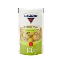 Azeitonas verdes sem caroço sachê 140g Hemmer
