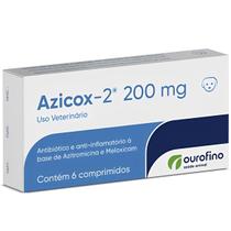 Azicox-2 200mg com 6 comprimidos Ouro Fino Cães e Gatos