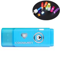 Azul portátil USB recarregável mini-lanterna