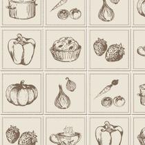 Azulejo Adesivo Lavável Alimentos para Cozinha 1 Metro - PAPEL E PAREDE ADESIVOS