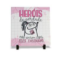 Azulejo Decorativo 15x15cm com Estampa Dia dos Professores Presente Criativo e Personalizado Azulejo Decorativo 15x15cm com Estampa Dia dos Professores Presente Criativo e Personalizado