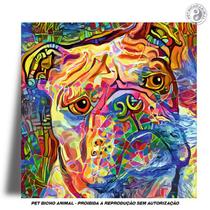 Azulejo Decorativo - Bulldog no Impressionismo - PET BICHO ANIMAL