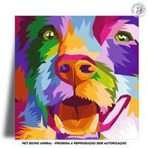 Azulejo Decorativo - Cão Colorido - PET BICHO ANIMAL