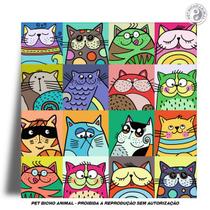 Azulejo Decorativo - Gatinhos Cartoons - PET BICHO ANIMAL