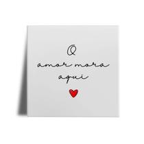 Azulejo Decorativo - O Amor Mora Aqui Azulejo Decorativo - O Amor Mora Aqui