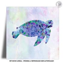 Azulejo Decorativo - Tartaruga em Mosaico - PET BICHO ANIMAL