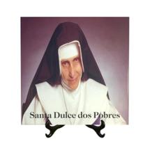 Azulejo personalizado Santa dulce dos pobres AZULEJO 20x20 CM PERSONALIZADO BRANCO BRILHO 6MM