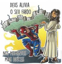 Azulejo Personalizado tema Bíblico Deus alivia seu fardo fornecedor M&M Presentes