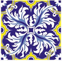 Azulejos Colonial Português em porcelana decorativo kit com 12 peças - Eliane