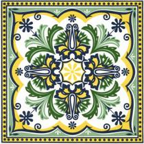 Azulejos Colonial Português em porcelana decorativo kit com 12 peças - Eliane